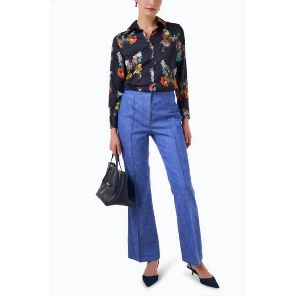 NEW VILAGALLO mariposa floral blouse in black - Picture 4 of 4